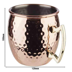 (6 sztuk) Kubki - MOSCOW MULE - 500 ml - miedziane - z uchwytem
