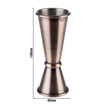 (6 sztuk) Miarka barowa - stal nierdzewna - 25cl i 50cl - z linią napełniania 15cl i 35cl - Prime Gastro