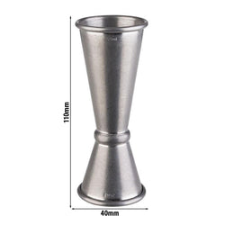 (6 sztuk) Miarka barowa - stal nierdzewna - 25cl i 50cl - z linią napełniania 15cl i 35cl