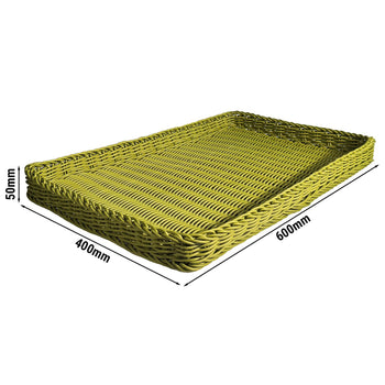 Kosz na chleb/bułki – 600 x 400 mm – zielony - Prime Gastro