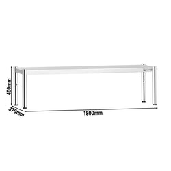 Półka ze stali nierdzewnej – 1 poziom – 1800 x 370 mm – regulowana wysokość