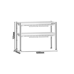 Mostek grzewczy PREMIUM na podczerwień z 2 promiennikami ceramicznymi - 1000x370mm - 2x 700W - 2 podgrzewane poziomy - regulowana wysokość