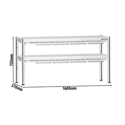 Mostek grzewczy PREMIUM z promiennikiem ceramicznym - 1600x370mm - 1,4kW - 2 podgrzewane poziomy - regulowana wysokość