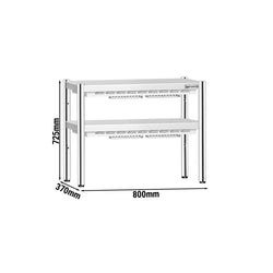 Mostek grzewczy PREMIUM z promiennikiem ceramicznym - 800x370mm - 700W - 2 podgrzewane poziomy - regulowana wysokość