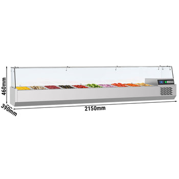 Witryna chłodnicza nadstawna PREMIUM - 2150x390mm - 10x GN 1/3 - Prime Gastro