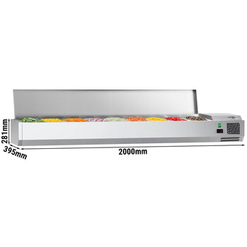 Witryna chłodnicza nadstawna ECO - 2000x395mm - 9x GN 1/3 - Prime Gastro