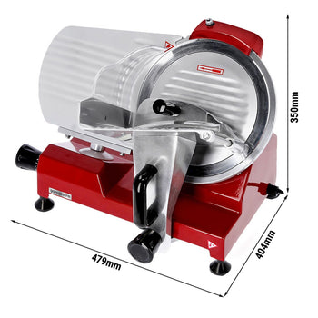 Krajalnica - 120 W - Nóż: Ø 220 mm - Czerwony - Prime Gastro
