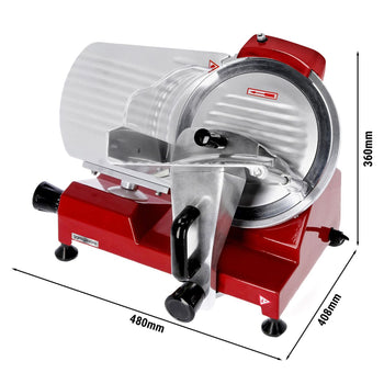 Krajalnica - 150 W - Nóż: Ø 250 mm - Czerwony - Prime Gastro