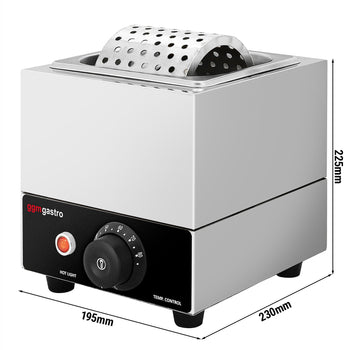 Smarownica do masła rolkowa - podgrzewana - ze stali nierdzewnej - 500W - GN 1/6 - Głębokość: 100mm