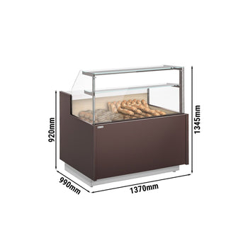 Witryna na chleb - 1250 mm - drewniany panel przedni - Prime Gastro