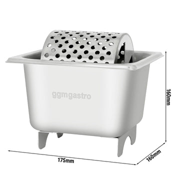 Kółko do masła - Stal nierdzewna - GN 1/6 - Głębokość 100 mm - Prime Gastro