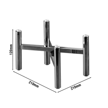 (3 sztuki) Stojaki bufetowe - składane - wysokość: 120 mm - chrom - odpowiednie do talerzy i półmisków od 210 mm - Prime Gastro