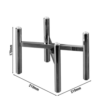 (3 sztuki) Stojaki bufetowe - składane - wysokość: 170 mm - chrom - odpowiednie do talerzy i półmisków od 210 mm - Prime Gastro