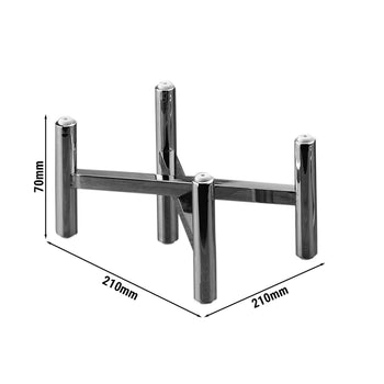 (3 sztuki) Stojaki bufetowe - składane - wysokość: 70 mm - chrom - odpowiednie do talerzy i półmisków od 210 mm - Prime Gastro