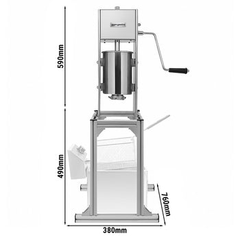 Maszyna do churro - 5 litrów - włącznie z regulowaną ramą podstawą - Prime Gastro