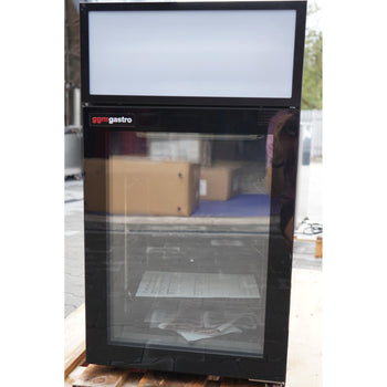 Minibar z zamrażarką - 460 mm - z 1 szklanymi drzwiami & wyświetlaczem reklamowym - Prime Gastro