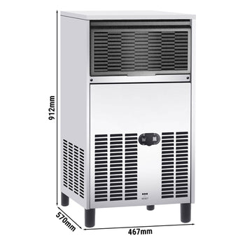 Kostkarka do lodu - cylinder - 48 kg/24 godz. - Prime Gastro