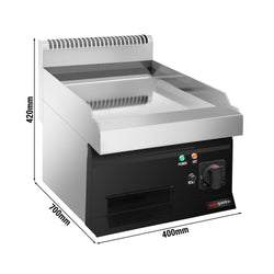 Elektryczna płyta grillowa - z powłoką z twardego chromu - 4,5 kW - gładka