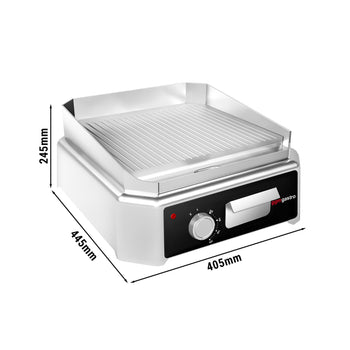 Elektryczna płyta do grillowania - 2,5 kW - Ryflowana - Prime Gastro