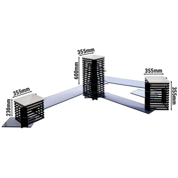 Etażerka/stojak bufetowy wykonany z pleksi - czarny - Prime Gastro