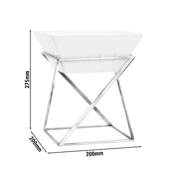 Etażerka / Stojak bufetowy - chrom - włącznie z 1 miską z melaminy - kwadratowy - Prime Gastro