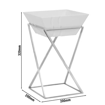 Etażerka/ Stojak bufetowy - chrom - włącznie z 1 miską z melaminy - kwadratowy - Prime Gastro