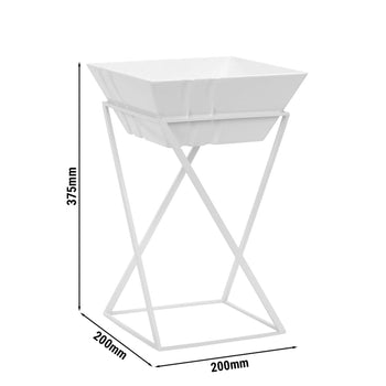 Etażerka/ Stojak bufetowy - biały - włącznie z 1 miską z melaminy - kwadratowy - Prime Gastro
