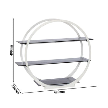 Etażerka / Stojak bufetowy - Ø 490 mm - Biały - Prime Gastro