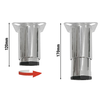 Nóżki ze stali szlachetnej – zestaw – do KTS, POS, KG, TS i TG