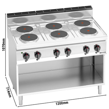 Kuchenka elektryczna - 15,6 kW - 6 płyt okrągłych - Prime Gastro