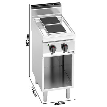 Elektryczna Kuchenka - 5,2 kW - 2 Płyty kwadratowe - Prime Gastro