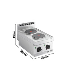 Kuchenka elektryczna - 4 kW - 2 płyty okrągłe