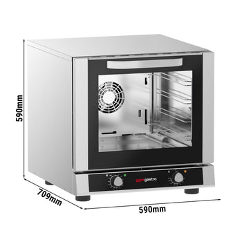 Piec konwekcyjny KOMPAKT - Manualny - włącznie z 4 blachami 429x345mm - Prime Gastro