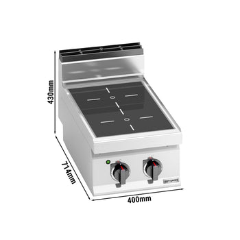 Kuchenka na podczerwień - 6,4 kW - 2 płyty grzewcze - Prime Gastro