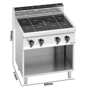 Kuchenka na podczerwień - 12,8 kW - 4 płyty grzewcze - Prime Gastro