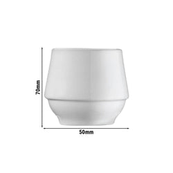 (12 szt.) Kieliszek na jajko MIX & MATCH - Porcelana - Ø50mm - Biały