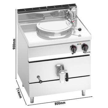 Elektryczny kocioł warzelny - 55 litrów - 9 kW - Ogrzewanie pośrednie - Prime Gastro