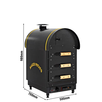 Elektryczny piec do ziemniaków Kumpir - cyfrowy - 4,5 kW - z 3 szufladami - Prime Gastro