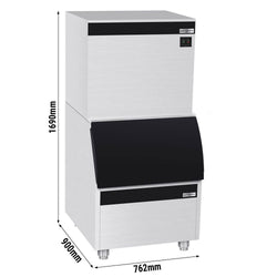 Kostkarka do lodu - kostki - 230 kg/24 h - z pojemnikiem na lód