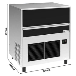 Kostkarka do lodu - cylindry - 85 kg/24 h - z pompą odpływową
