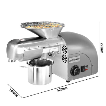 Elektryczna prasa do oleju - szara - 1,8 kW - 5 - 8 kg/h