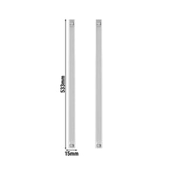 Szyny ze stali nierdzewnej - 533 mm - kompatybilne z KSH600, TSH600, KSH1200 i TSH1200