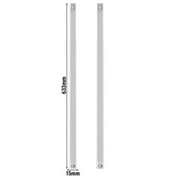 Szyny ze stali nierdzewnej - 633 mm - kompatybilne z KSH700, TSH700, KSH1400 i TSH1400