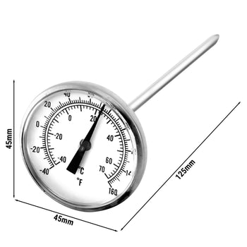 Termometr wbijany - Ø 45 mm - stal chromowo-niklowa - Prime Gastro