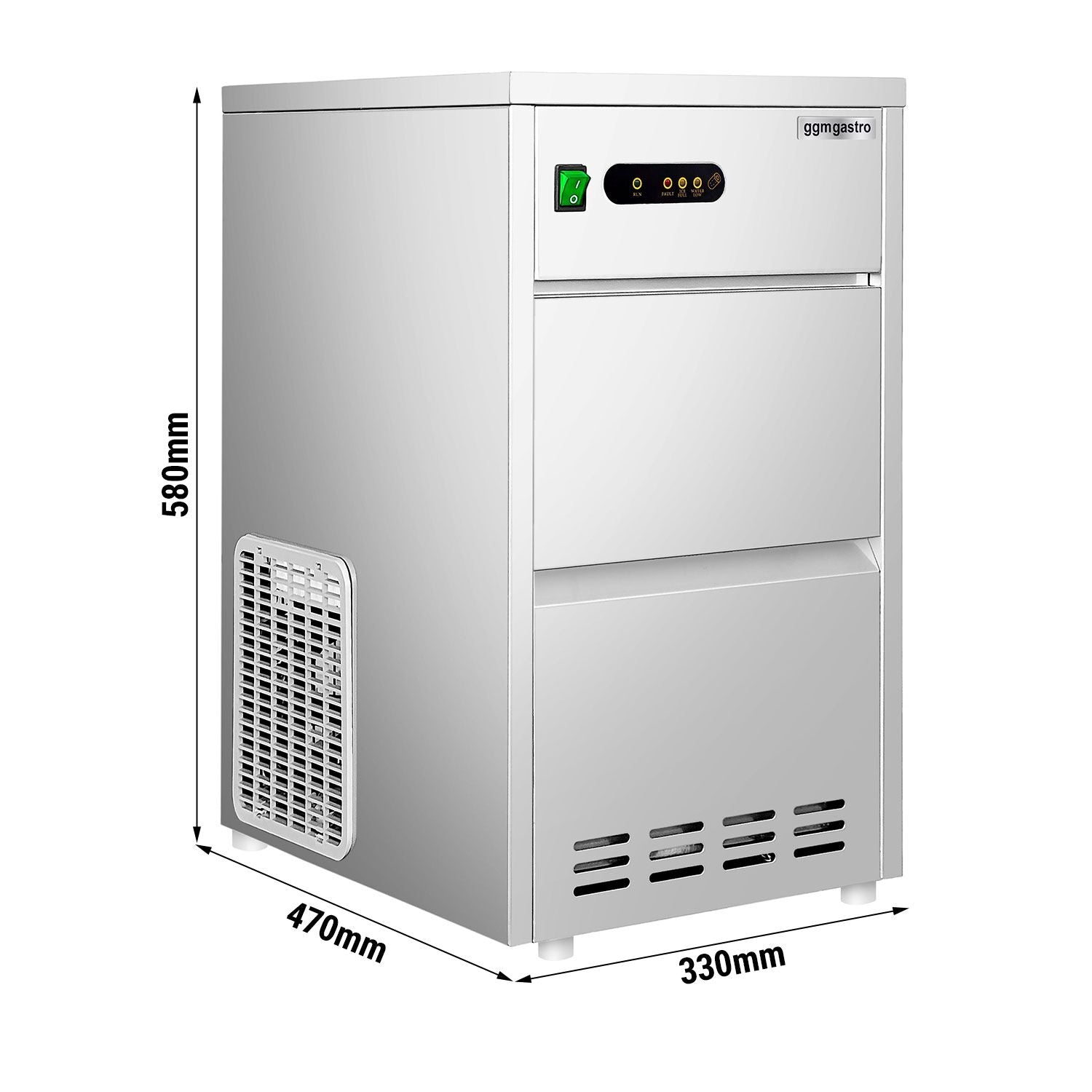 Kostkarka do lodu - wydrążony cylinder - 24 kg/ 24 godz. - Prime Gastro