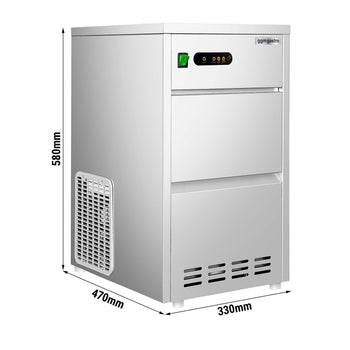 Kostkarka do lodu - Wydrążony cylinder - 24 kg/ 24 godz. - Chłodzona wodą - Prime Gastro