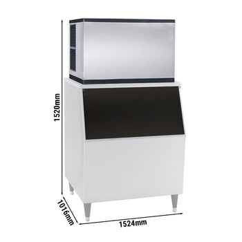 Kostkarka do lodu - kostki - 403 kg/24 godz. - włącznie z pojemnikiem do przechowywania lodu - Prime Gastro