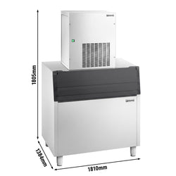 Modułowa maszyna do produkcji lodu płatkowego Premium Plus – 270 kg/24, wraz z zbiornikiem na lód o pojemności 350 kg
