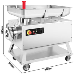 Maszynka do mielenia mięsa nr 42 - 700kg/h - 4kW - na kółkach - sitko 4mm - 400V