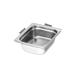 (6 szt.) Pojemnik GN ze stali nierdzewnej - GN 1/2 - 100mm - perforowany